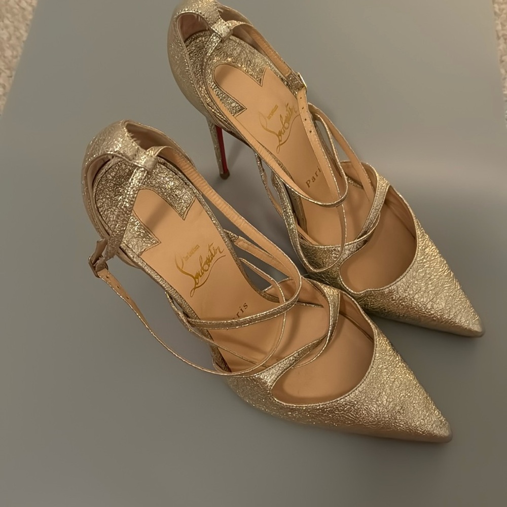 Christian Louboutin Gold Heels